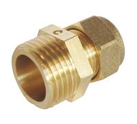 Raccord mâle bicône en laiton pour tube cuivre 12mm x 1/2" Somatherm
