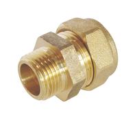 Raccord mâle bicône en laiton pour tube cuivre 14mm x 1/2" Somatherm