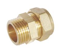 Raccord mâle bicône en laiton pour tube cuivre 14mm x 3/8" Somatherm