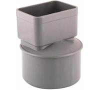 Raccord / Manchon PVC Ø 100 pour descente gouttiere Aluminium 82 x 56 mm