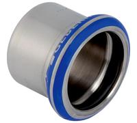 Raccord Mapress en acier inoxydable Geberit, Ø 28 mm, raccord à sertir, joint d'étanchéité CIIR-D, acier CrNiMo, paquet de 5 pièces.