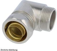Raccord métallique FLEXA USW-M coudé à 90 degrés, filetage M32x1,5 pour tuyau d'un diamètre extérieur de 27,0 mm pour