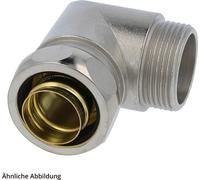 Raccord métallique FLEXA USW-M coudé à 90 degrés, filetage M32x1,5 pour tuyau d'un diamètre extérieur de 27,0 mm pour