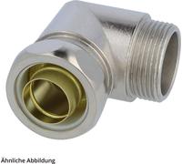 Raccord métallique FLEXA USW-M coudé à 90 degrés, filetage M40x1,5 pour tuyau de diamètre extérieur 36,0 mm pour