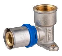 Raccord Multicouche à Sertir Multi profils TH-H-U coude applique murale diamètre Ø20 mm - à visser femelle 15x21 (1/2) - Norme NF 545 pour réseau d'eau potable et chauffage NOYON & THIEBAULT