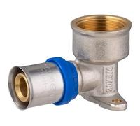 Raccord Multicouche à Sertir Multi profils TH-H-U coude applique murale diamètre Ø20 mm - à visser femelle 20x27 (3/4) - Norme NF 545 pour réseau d'eau potable et chauffage NOYON & THIEBAULT