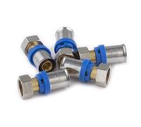 Raccord Multicouche à Sertir Multi profils TH-H-U diamètre Ø16 mm - à visser Femelle tournant 12x17 (3/8) sachet de 5 raccords - Norme NF 545 pour réseau d'eau potable et chauffage NOYON & THIEBAULT