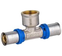 Raccord Multicouche à Sertir Multi profils TH-H-U té diamètre Ø16 mm - femelle au centre 15x21 (1/2) - Ø16 mm - Norme NF 545 pour réseau d'eau potable et chauffage NOYON & THIEBAULT