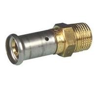 Raccord multicouche laiton à sertir HENCO Droit mâle - Ø 16 mm x 3/4' - 17P-1605 G