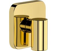 Raccord mural Hansgrohe FixFit Fine Q avec dispositif anti-retour, finition or poli