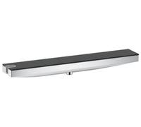 Raccord mural Hansgrohe Rainfinity Porter 500 avec support de douche sur le côté gauche et étagère de douche, finition chrome