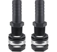 Raccord passe-paroi trop-plein 25 mm pour cuve récupérateur d'eau de pluie - lot de 2 (PVC, joints étanches)