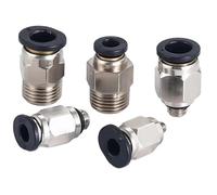 Raccord PC OD 3/4/5/6mm, filetage mâle M3 * 0.5 M5 * 0.8 M6 * 1.0 PT1/8" 2~50 pièces