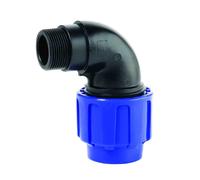 Raccord PE, Coude 90°, 16 x 1/2" AG, Raccord à Compression, Eau Potable