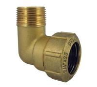 Raccord PE Laiton, Coude 90° Filetage 20x1/2"