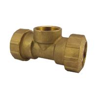 Raccord PE Laiton, Té IG 40mm x 1 1/4", Eau Potable, DVGW