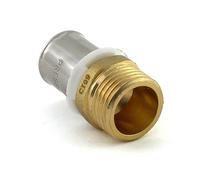 Raccord PER à sertir diamètre 20 mm fixe à visser M15x21 BRICOZOR