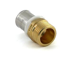 Raccord PER à sertir diamètre 25 mm fixe à visser M26x34 BRICOZOR