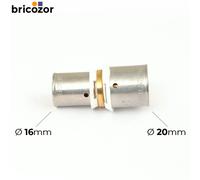 Raccord PER à sertir - Union réduite - diamètre 16/20 mm BOUTTÉ