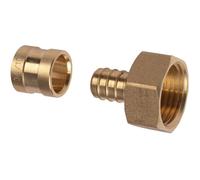 Raccord PER droit à glissement avec écrou à portée plate - F 1' - diamètre 25 mm - PB tub