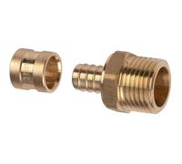 Raccord PER droit à glissement - M 1/2' - diamètre 16 mm - PB tub