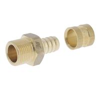 Raccord PER droit à glissement - M 3/8' - diamètre 12 mm - PB tub