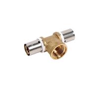 Raccord PER en T à sertir F 1/2" Ø 12 mm PB tub