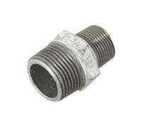 Raccord plomberie double mâle réducteur VIRFOLLET acier galvanisé 245 20 12 cylindrique sans hexagone