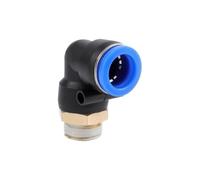 Raccord pneumatique coudé mâle BSP PL4-12 mm | Connecteurs enfichables PL4-12mm, 30/50 pièces, support fileté M5 et 1/8 "-1/2" BSP
