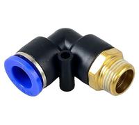 Raccord pneumatique de type L, compatible avec plusieurs types de tubes, référence PL6-02-a, quantité : 10 pièces