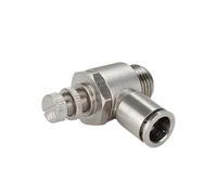 Raccord pneumatique en cuivre plaqué nickel - Raccord rapide SL - Vanne d'accélérateur à filetage externe (SL4-M5, 10 pièces)