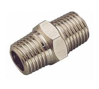 Raccord pneumatique - mamelon double - filetage conique mâle A2 3/8"G et 3/8"G - 15 bars - A2 3838 PRÉVOST