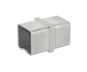 Raccord pour main courante - tube carré 40 x 40 mm - inox 316 - liaison 2 tubes - brossé Design Production