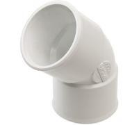 Raccord PVC blanc coudé 45° - NICOLL - Ø 40 mm - Double emboîture