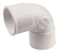 Raccord PVC blanc coudé 87°30 - Nicoll - Ø 50 mm - Double emboîture