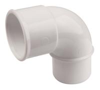 Raccord PVC blanc coudé 87 degrés30 - Diamètre 32 mm - Simple emboîture - Nicoll