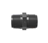 Raccord PVC, Double Mamelon 1 Pouce, Filetage Mâle