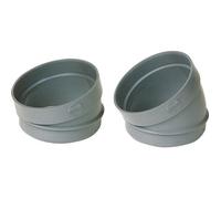 Raccord PVC gris coudé 15 degrés - Mâle / femelle Diamètre 100 mm - Nicoll