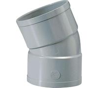 Raccord PVC gris coudé 22°30 Ø 50 mm Double emboîture Girpi
