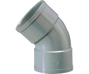 Raccord PVC gris coudé 45° - diamètre 32 mm - Double emboîture - Girpi