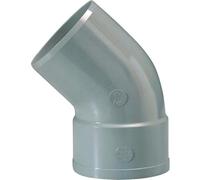 Raccord PVC gris coudé 45° - diamètre 40 mm - Simple emboîture - Girpi