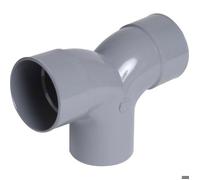Nicoll Coude mâle-femelle OT8 double parallèle à 87°30 – PVC gris – Ø 100 mm