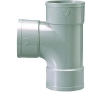 Raccord PVC gris en T - Femelle - Diamètre 100 mm - Triple emboîtage - Girpi
