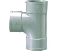 Raccord PVC gris en T - Femelle - Diamètre 50 mm - Triple emboîtage - Girpi