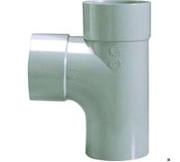 Raccord PVC gris en T - Mâle / femelle - Diamètre 100 mm - Double emboîtage - Girpi