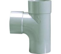 Raccord PVC gris en T - Mâle/femelle - Diamètre 80 mm - Double emboîtage - Girpi