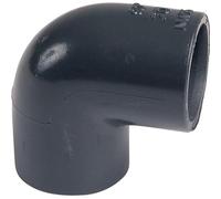 Raccord PVC pression noir coudé 90 degrés - Diamètre 50 mm - Girpi