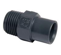 Raccord PVC pression noir droit - M 1'1/4 - Diamètre 40 mm - Girpi