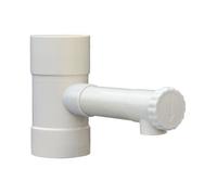 Raccord PVC récupérateur d'eau - Ø80 mm - Sortie Ø35 mm - Blanc Cassé - Installation facile - Résistant aux intempéries