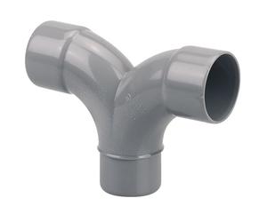 Raccord PVC - WAVIN - 3025594 - Coude double parallèle 87° - Diamètre 40 mm - Gris